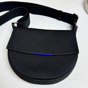 Rothy's Black Crossbody Bag with Blue Accent